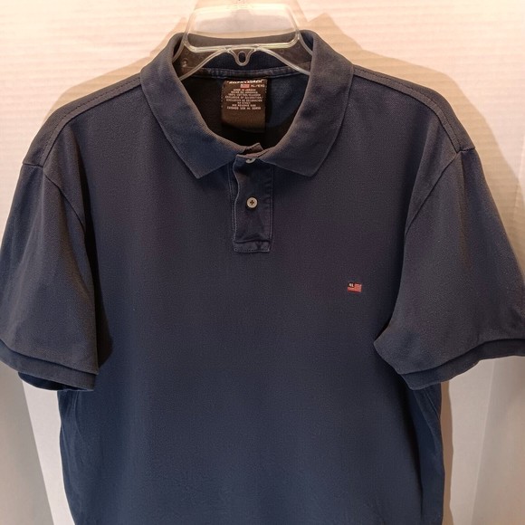Ralph Lauren Shirt Mens XL Blue Golf Embroidered Flag Logo Polo Jeans Co Vintage - Picture 4 of 8